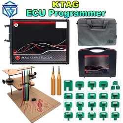 ECU Programmer For Ktag V7.020 With Red PCB BDM Frame 22pcs Adapters KTAG ECU Chip Tunning Tool with Toolbox ECU Cover Open Tool