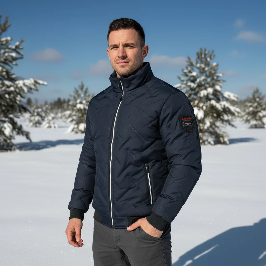 Winter Mens Warm Down Parkas Fashion Men Thermal Padded Coats Classic Men Stand Collar Cotton Windbreaker Padded Jacket Clothing