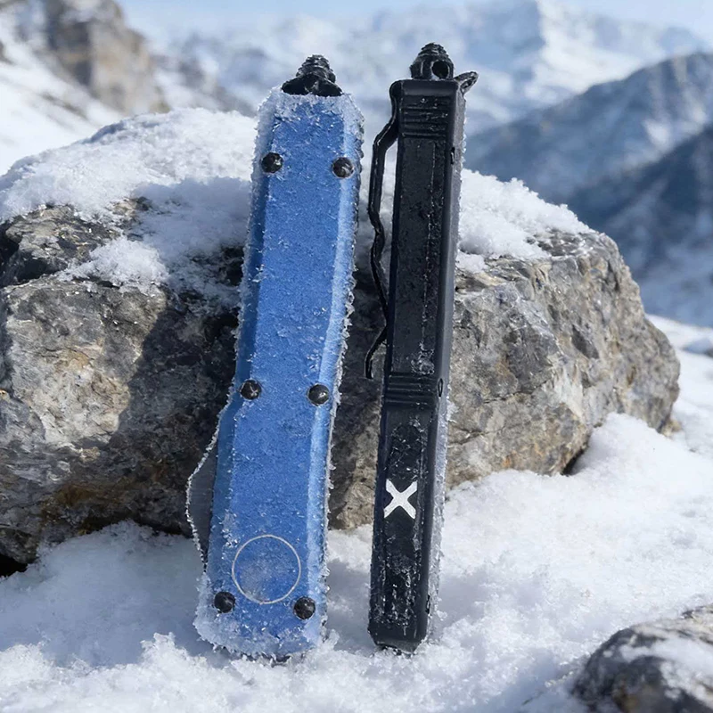 

Микро-нож серии UT UT85 OTF Tech с лезвием Ultra D2, алюминиевой рукоятью с ЧПУ, для кемпинга, активного отдыха, самообороны, EDC-инструмент, карманный нож