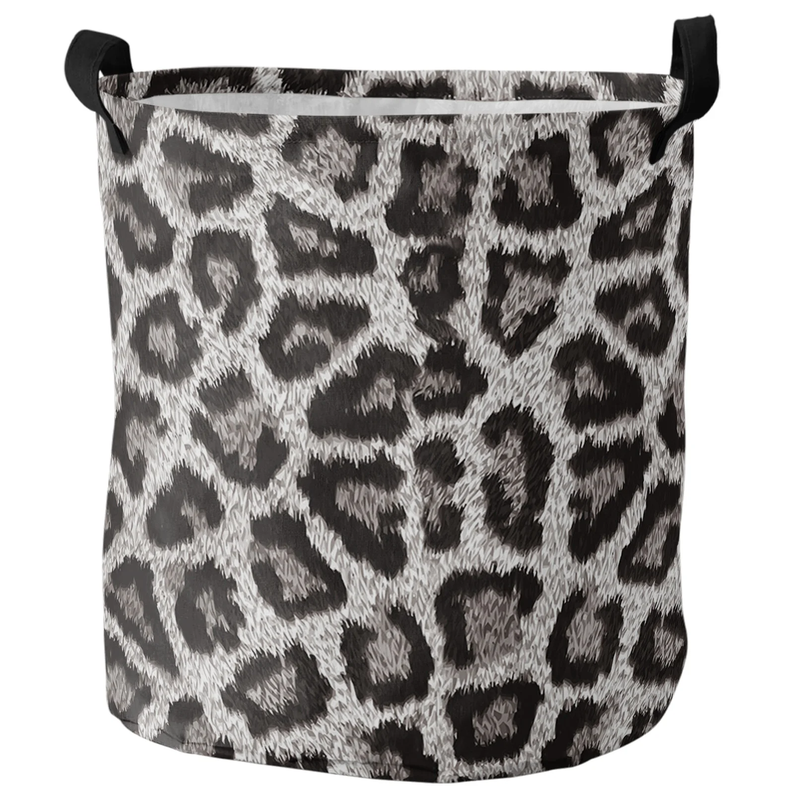 Animal Skin Texture Leopard Dirty Laundry Basket Foldable Waterproof Home Organizer Basket Clothing Children Toy Storage Basket