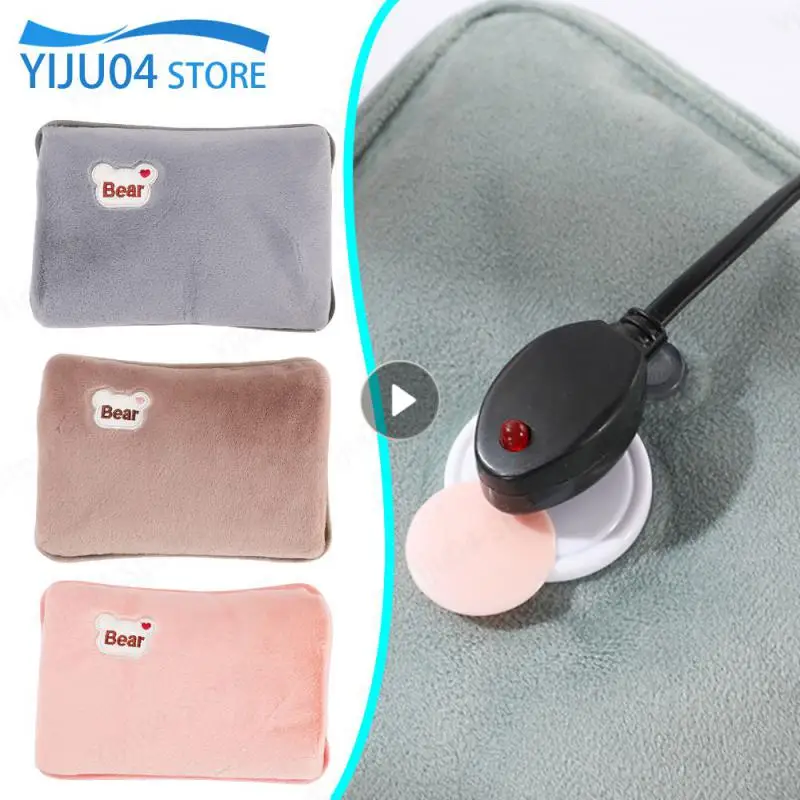 Rechargeable Hand Warmer Indoor Heat Pack Cute Cartoon Plush Charging Hot Water Bottle Winter Reusable Electric Warm Hand Pocket