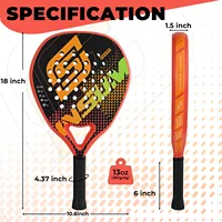 Padel Tennis Racket Carbon Fiber Diamond Shape EVA Core Power Control Padel Racquet for Advanced Players 3
