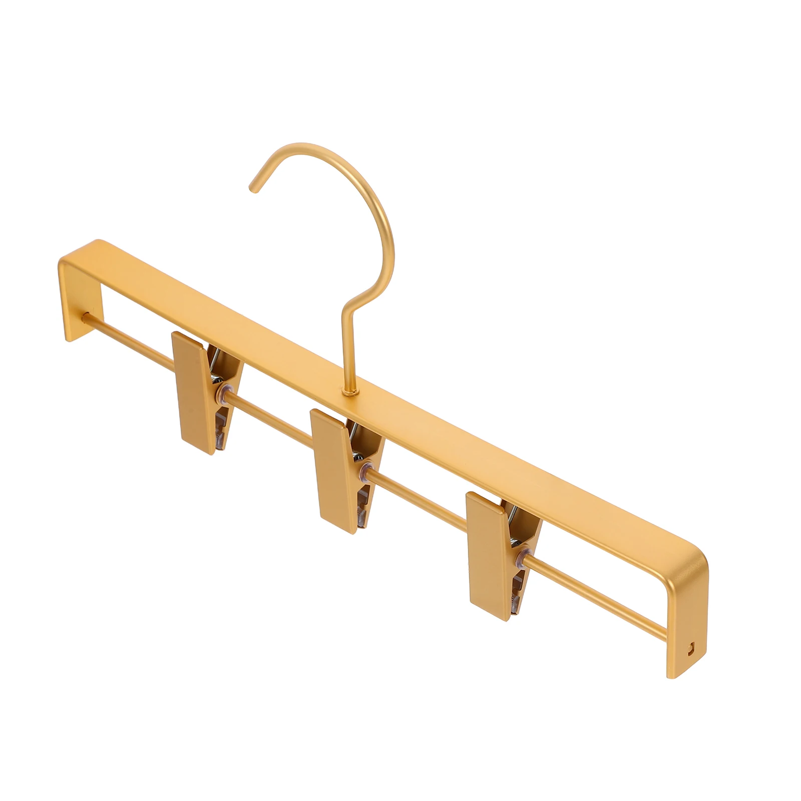 

Pants Rack Clip Hangers for Jeans Clothes Adjustable Clothing with Hooks Aluminum Alloy Space Saving