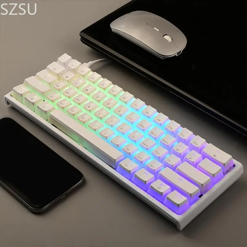 SZSU MK25 MINI 60 ٪ COMPACT 61 مفتاح لوحة المفاتيح لوحة المفاتيح للماء للكمبيوتر الشخصي/ل Gamer