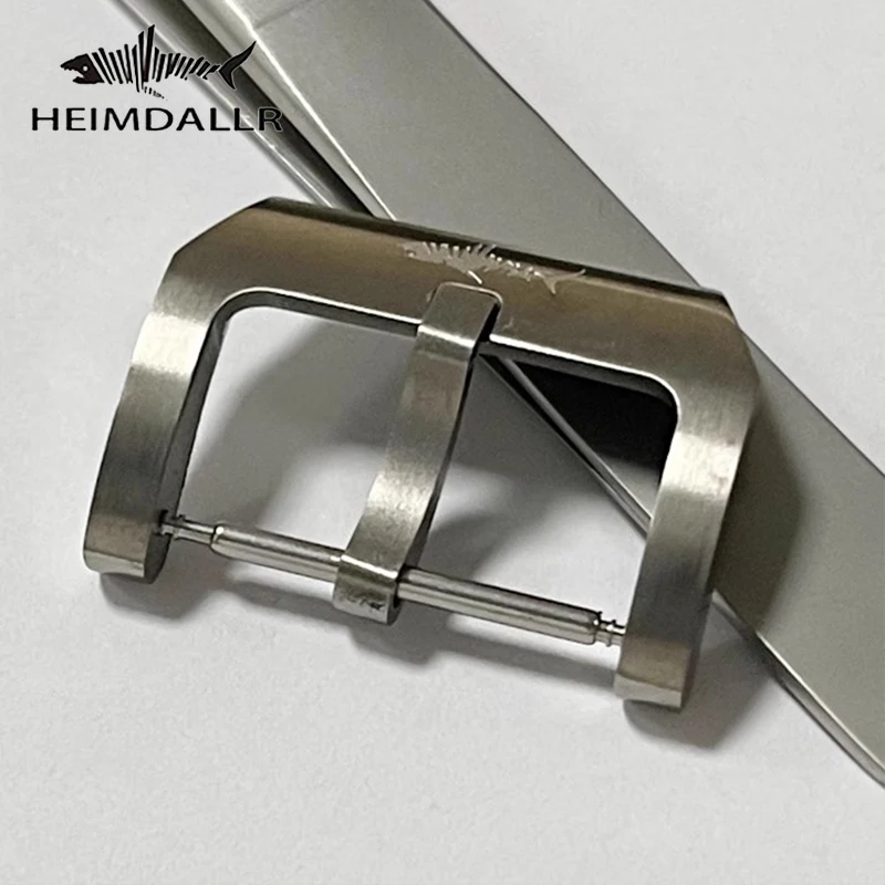 Heimdallr Titanium Pin Buckle Brushed 18mm 20mm 2.0 Square Watchband Tongue Buckle Universal Watch Acessories for Straps