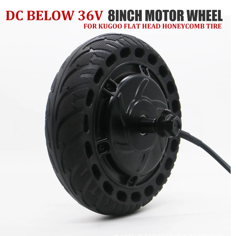 8-inch scooter wheel hub electric vehicle motor for kugoo cyclone flat head honeycomb tire skateboard  E80