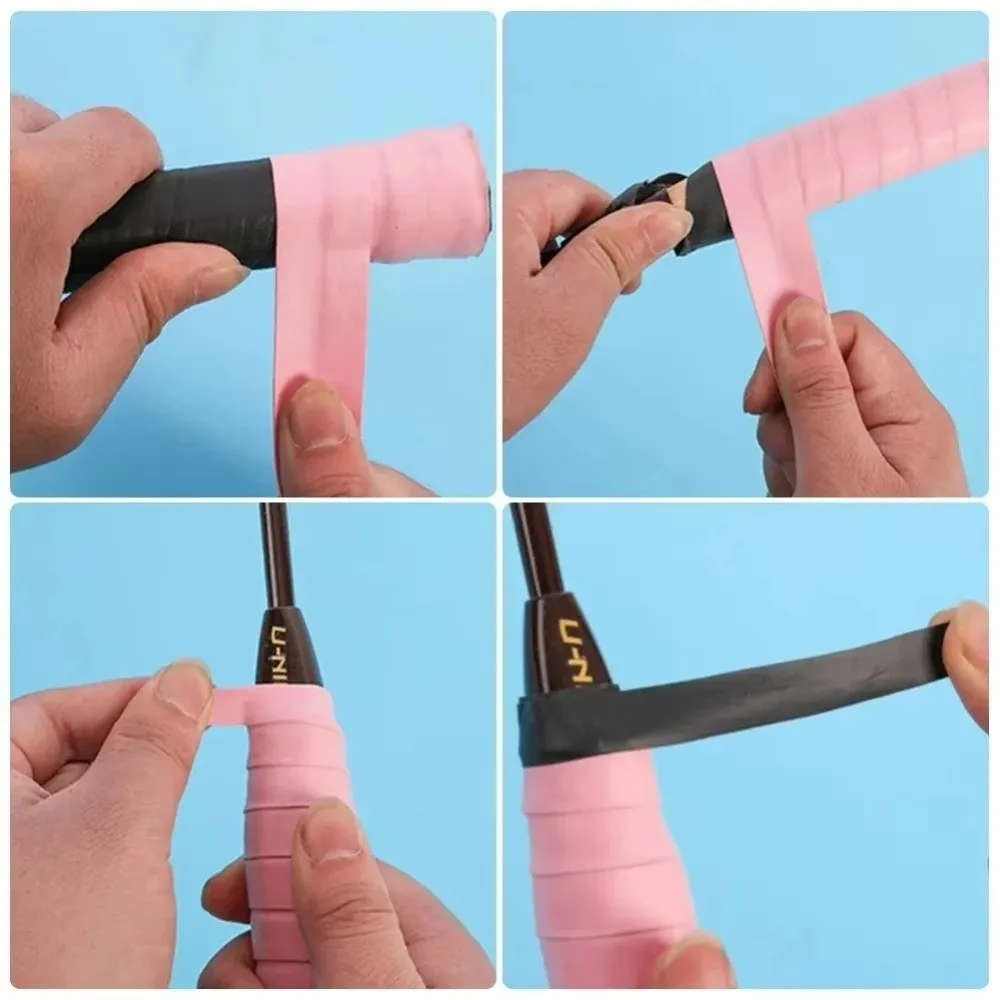 

Лента для ручки для бадминтона из искусственной кожи, впитывающая пот, нескользящая ручка для ручки ракетки для бадминтона, износостойкая утолщенная лента для захвата