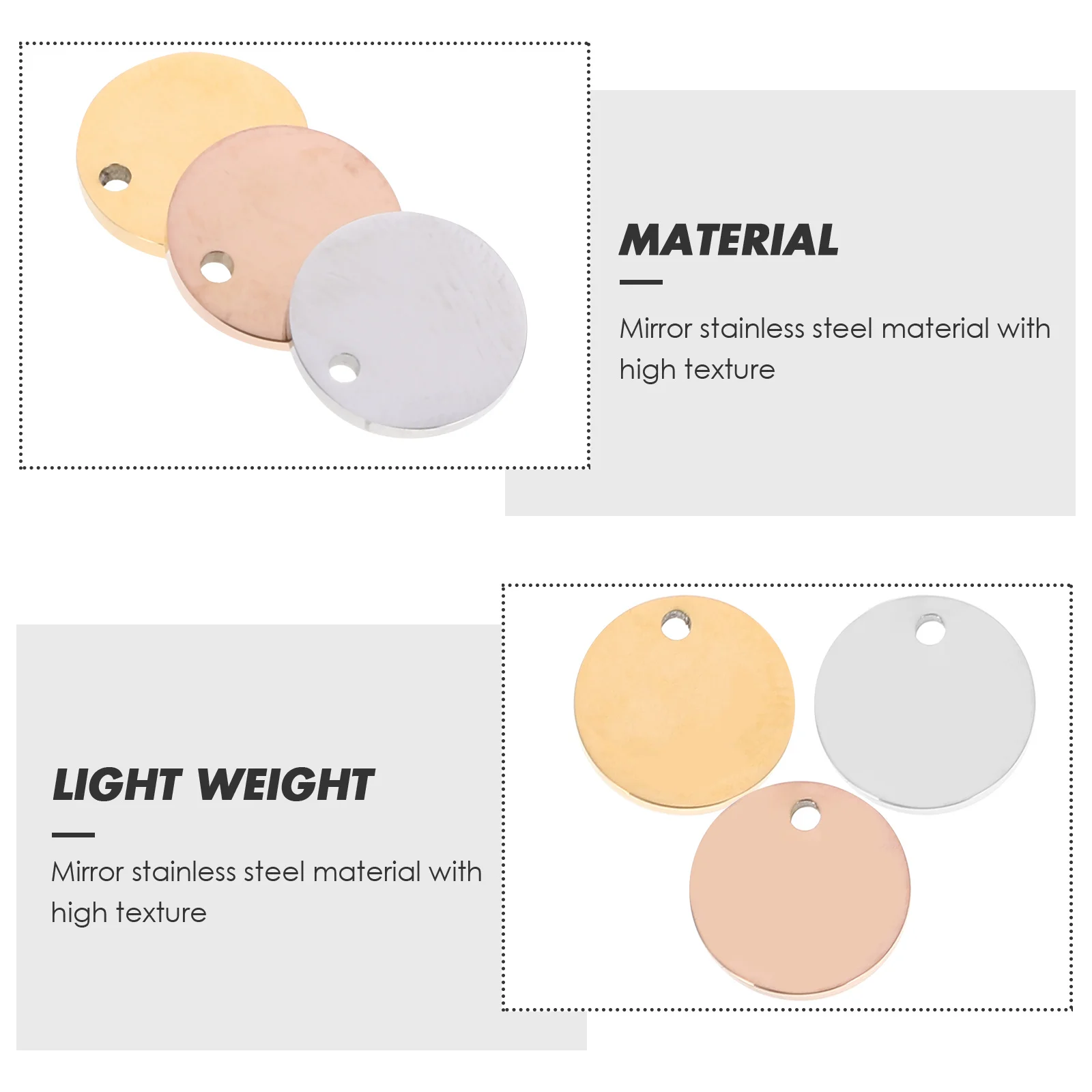 

15Pcs Stainless Steel Pet Tags Engraved Name DIY Pendants Antilost Dog Id Metal Stamping Blanks Metal Stamping Blanks