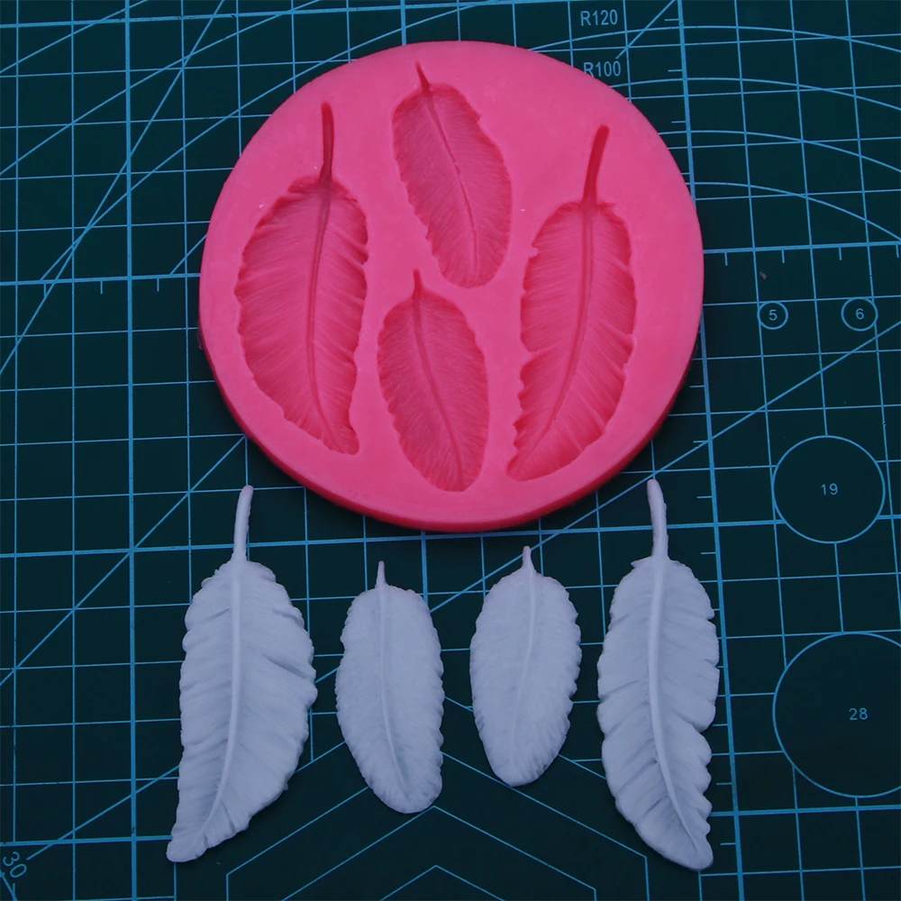 

Feather Wings Silicone mold Tipi party Dream catcher fondant mold cake decorating tools chocolate gum paste mold