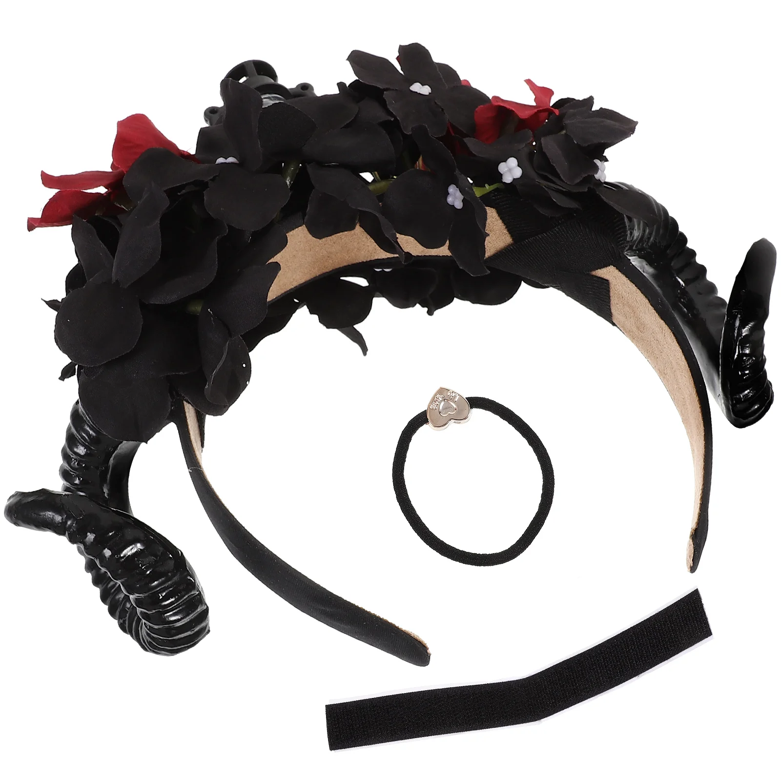

Gothic Sheep Horn Headb Plastic Hair Accessories for Women Halloween Costume Party Props Demon Horns Goth Headpiece