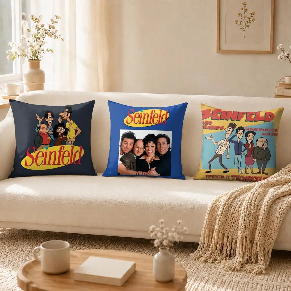 Vantage Movie S-Seinfeld Cushion Cover Soft Short Plush Double-Sided Printing Home Decor Cozy Sofa Pillow Case Fine Gift