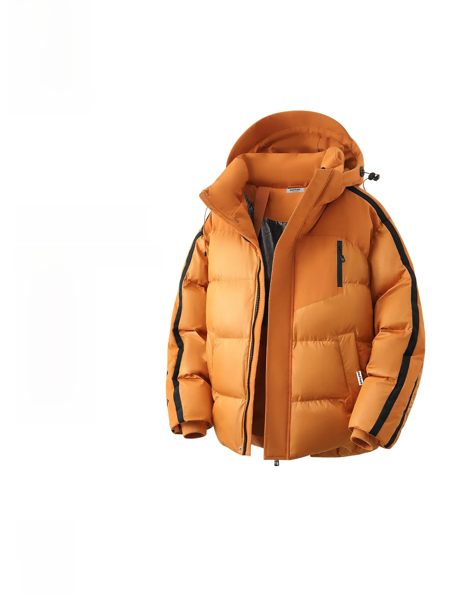 

Thiened Cotton Jaet Men's Winter Color Blo Hat Coat Youth Trendy Inner Polyester Zipper Warm Casual