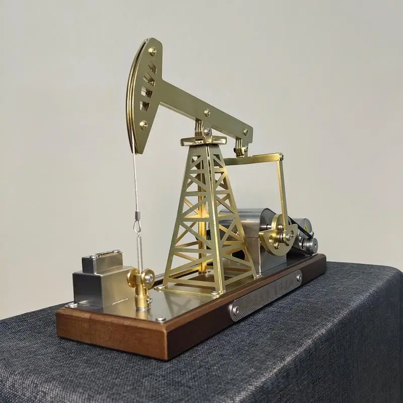 Rechargeable Movable Precision Mechanical Stainless Steel Oilfield Pumping Unit Drilling Model Toy