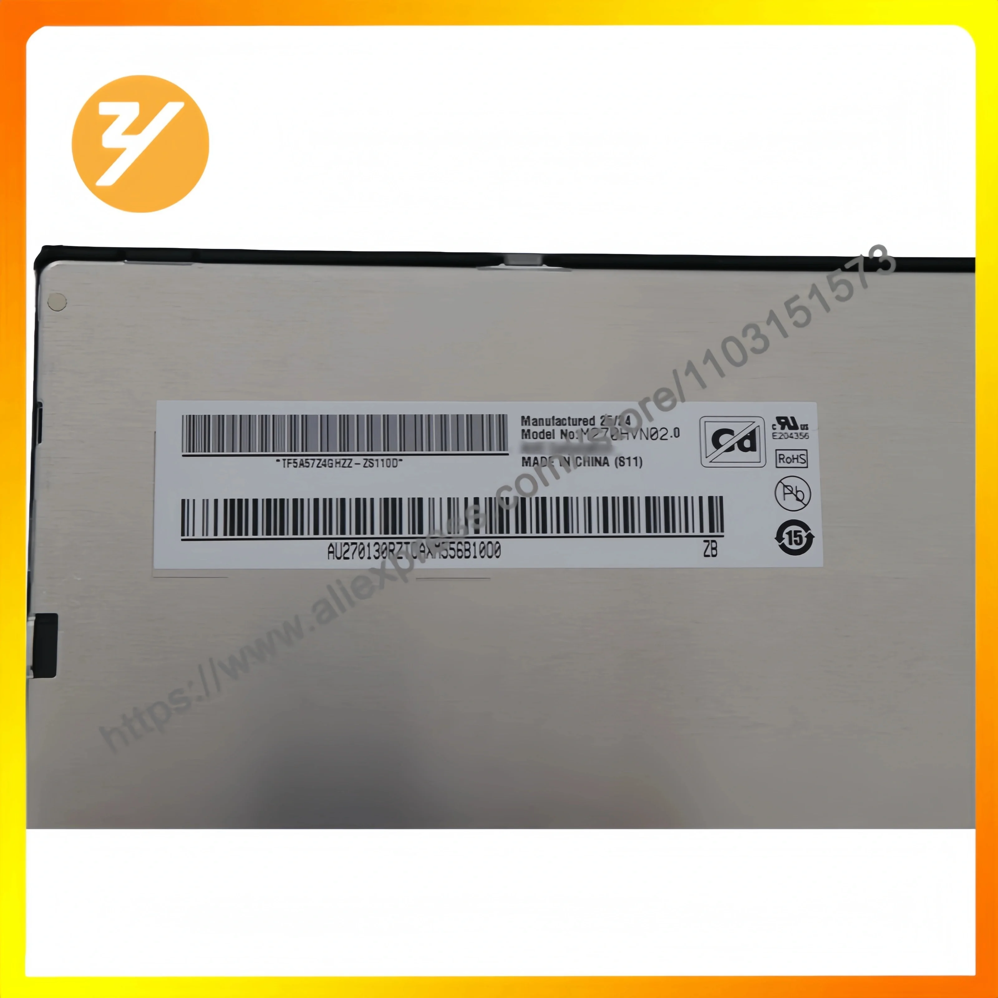 On Sale M270HVN02.0 Brand New Original In Stock Fast Shipping High Quality Industrial LCD Screen Zhiyan Supply