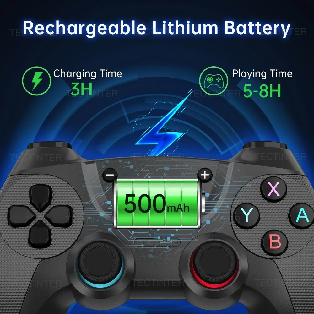 دعم TECTINTER بلوتوث متوافق مع مفتاح nentindenta/مفتاح Oled أندرويد Gamepad USB PC