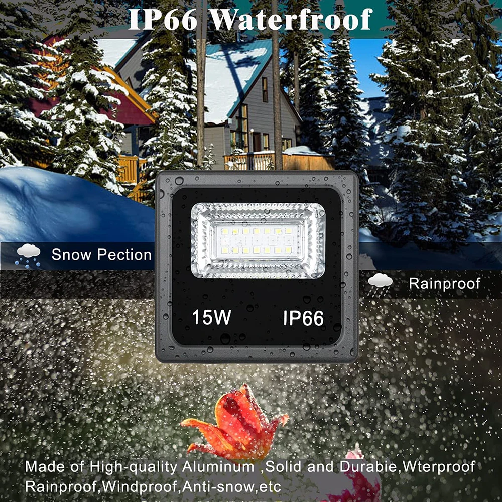 1 PCS Waterproof 15W 25W Bluetooth Smart LED Flood Light RGB APP Control LED Floodlights Garden Party Landscape Stage Lighting