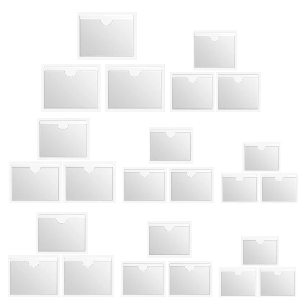 50 قطعة أصحاب ملصقات PVC شفافة ذاتية اللصق شفافة لمستلزمات الشحن قائمة التعبئة تسميات المستودعات التجارية #3