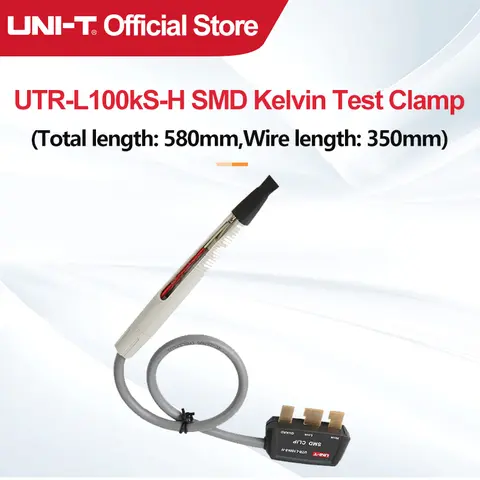 Kelvin Test Clip SMD UNI-T UTR-L100KS-H SMD Kelvin Test Leads Probes Clip UTR-L100k-H Four-terminal Kelvin Test Line For UT622A UT622C UT622E