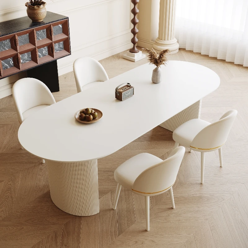 

Lazy Wind Dining Table Light Comfortable Aesthetics Nordic Modern Restaurant Table Japanese Juegos De Comedor Trendy Furniture