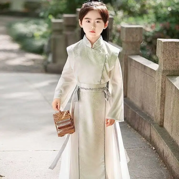 Маленький принц, детский костюм ханьфу в традиционном китайском дворцовом стиле, винтажный костюм рыцаря для мальчиков, танцевальное платье для выступлений на сцене, костюм Тан