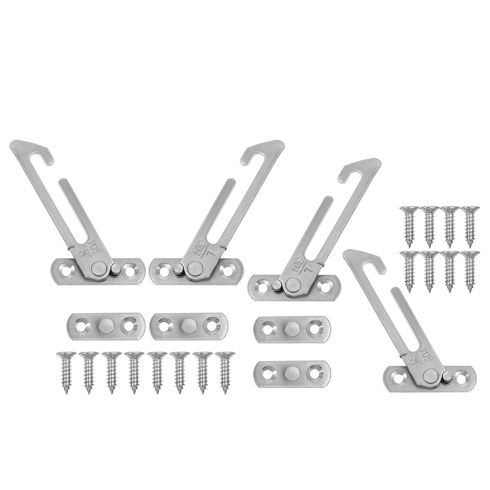 

4 Pcs Stopper Window Safety Latch Opening Limiter Push and Pull Restrictor Child Stoppers