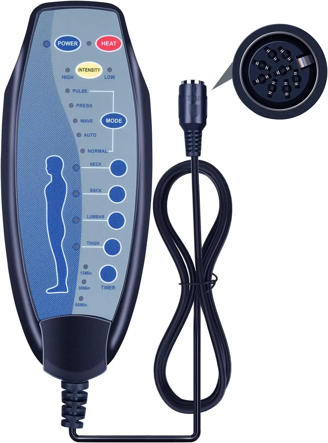 

8-контактный разъем для кресла с откидной спинкой, дистанционное управление DN-03 для подъемного кресла Korser 6005 для CANMOV CD0213 для FURNIMAT FU-RC05-PUBK