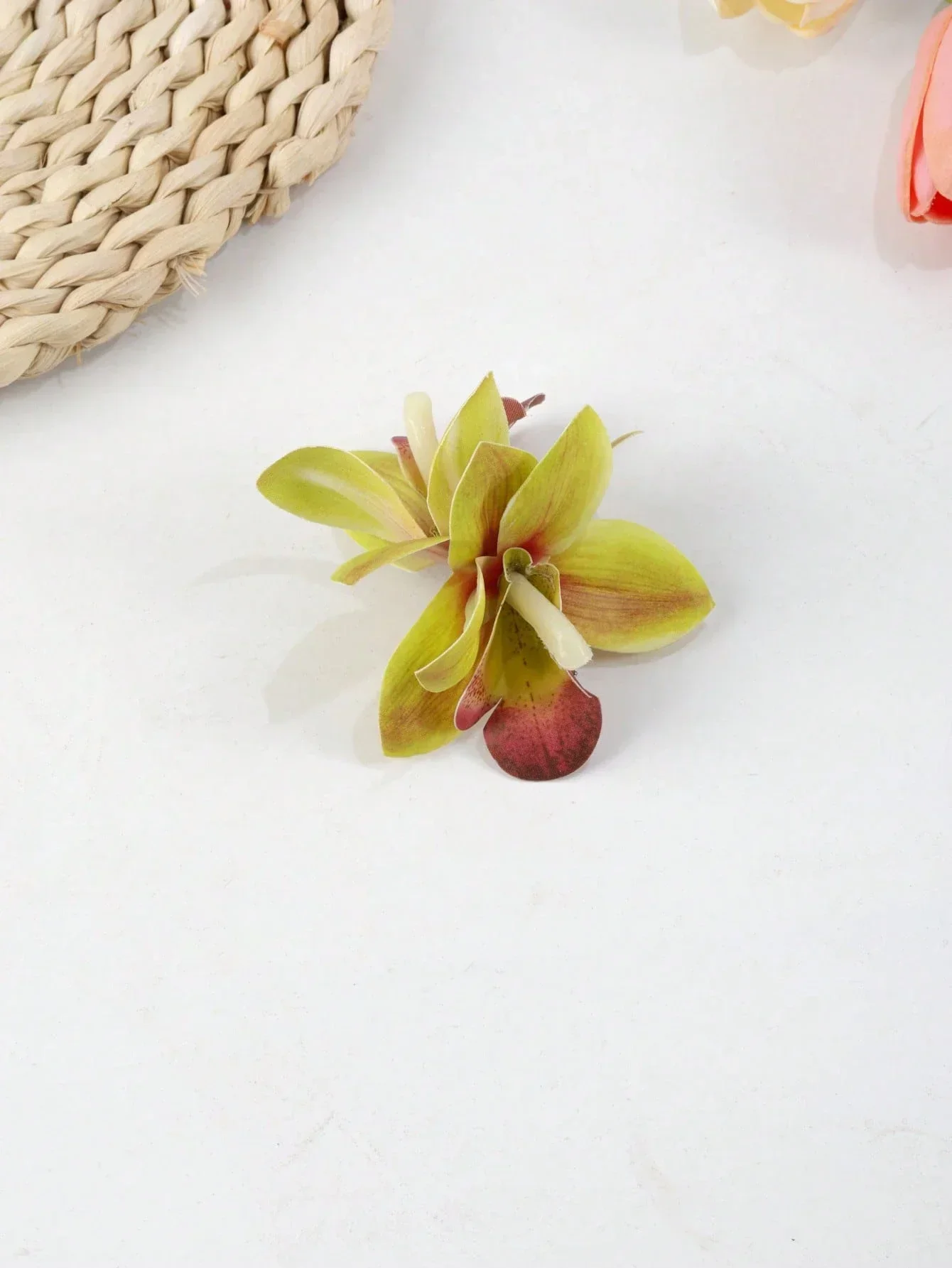 

Artificial Orchid Hair Clips Set For Women Beach Vacation Style Hair Accessories