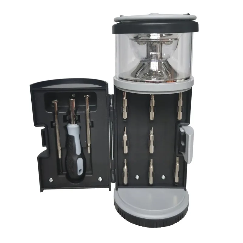 LED Lantern with Tool Kit Outdoor Portable Lantern Fishing Gifts for Men Gifts Tool Sets for Outdoor Camping
