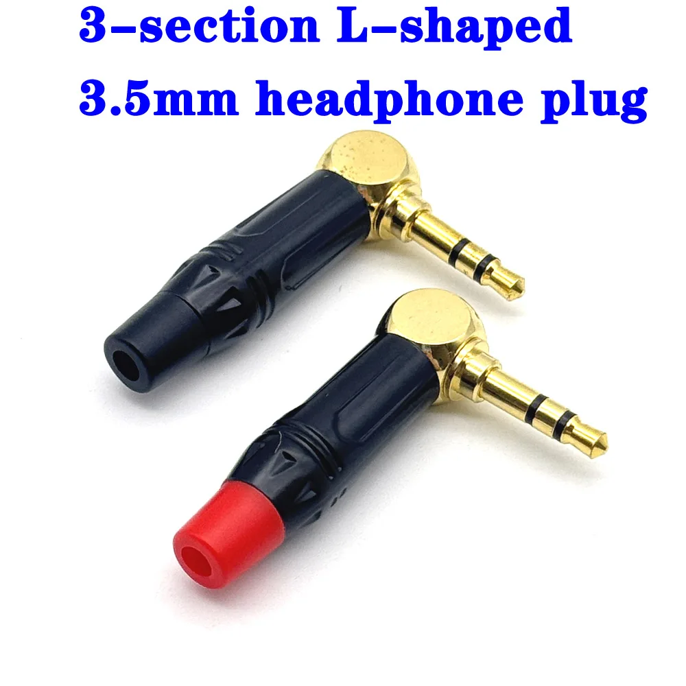 

3.5mm Male 90 Degree Turn Headphone Microphone Audio Suitable Suitable 3-section L-shaped Connector headphone audio Adapter