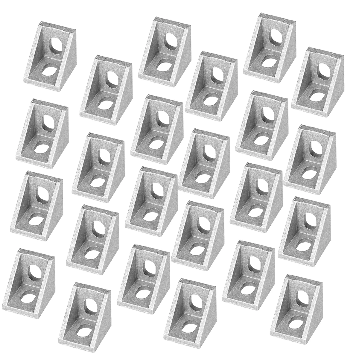 

50pcs 20Mm Aluminum Alloy Corner Joint L Bracket Fastener For T-Slot Extrusion Profiles 3D Printer Cnc Machine Robotics