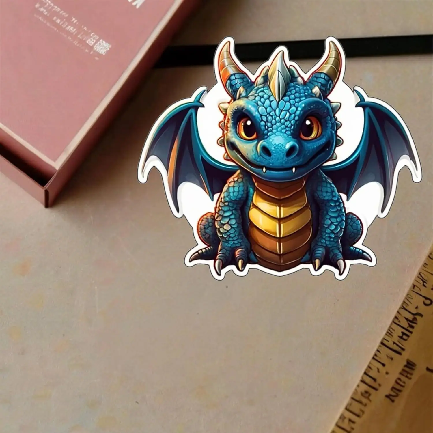 4 шт. очаровательная наклейка с рисунком дракона, прочная, для ноутбуков, бутылок с водой, журналов, скейтбордов, чехлов для телефонов