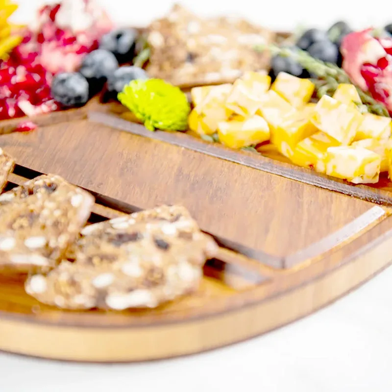 Appetizing Wine Board Wooden Serving Plate Leaf Shape Charcuterie Board Platter Cheese Party Supplies Aperitif Ornament