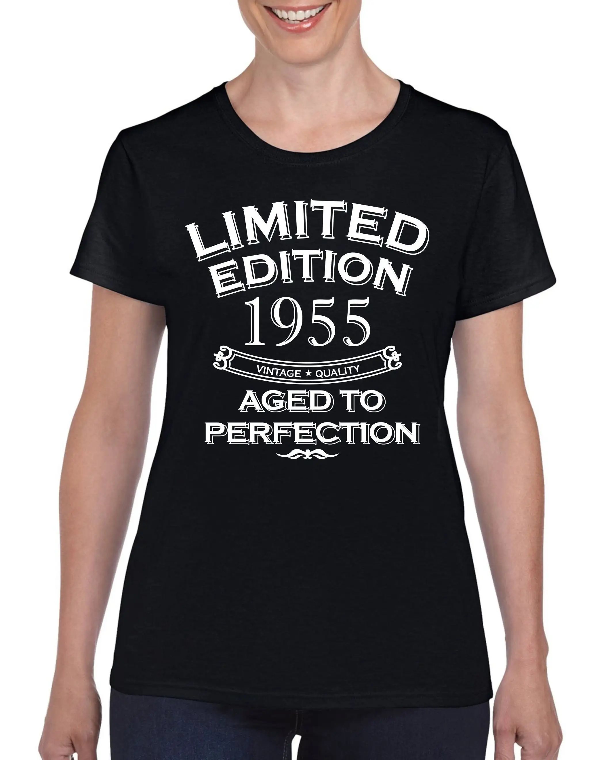 Womens 68Th Birthday T Shirt Top Retirement S Sixty Six Limited Edition Year 1955 Aged To Perfection For Her