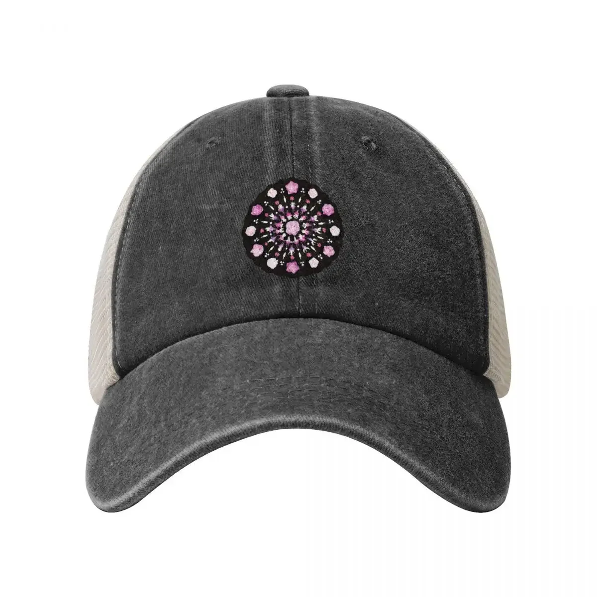 Nurturing Soul - Summer Season, Garden Flower Mandala Baseball Cap Trucker Cap dad hat Caps Women Men's