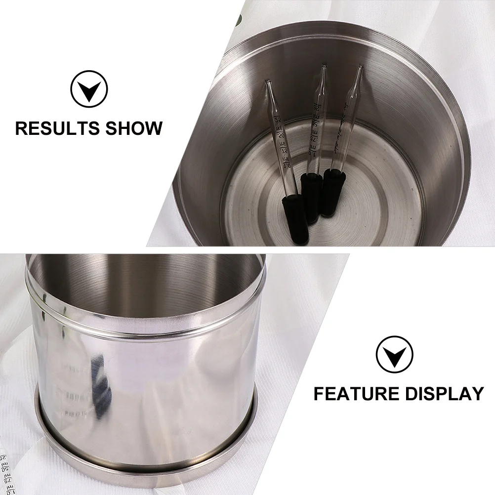 

2Pcs Stainless Steel Cotton Storage Jar Smooth Edge Sterilization Container for Clinic Beauty Salon Stainless