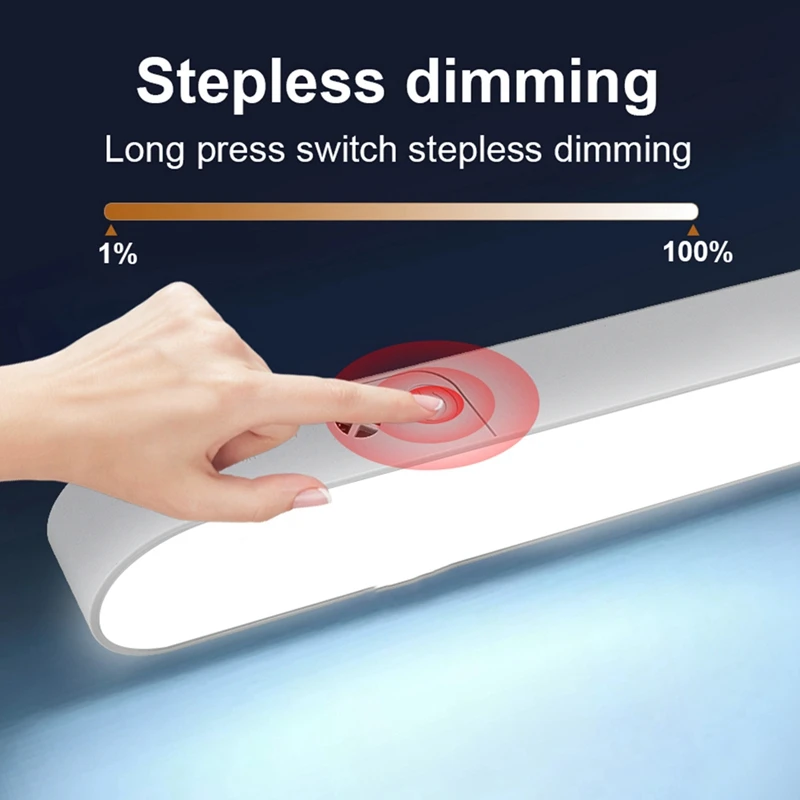 Hanging Desk Lamp Rechargeable Wireless LED Touch-Sensitive Lamp Adhesive Reading Lamp Cabinet Light with Remote Control-A31R