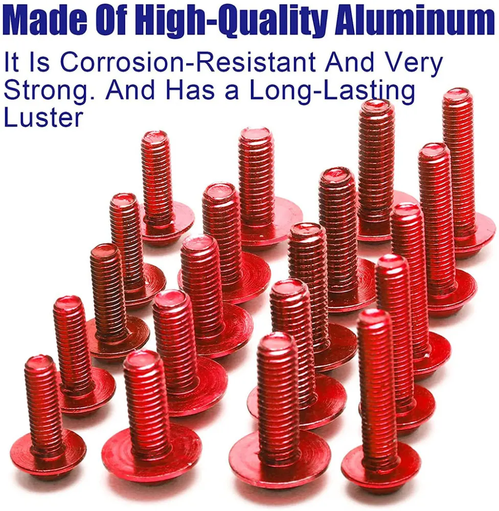 1 Set Aluminum Windscreen Screws Colorful Fasteners Screws  Set Motorcycle Fairing Bolt Kit Motorcycle Modified Parts