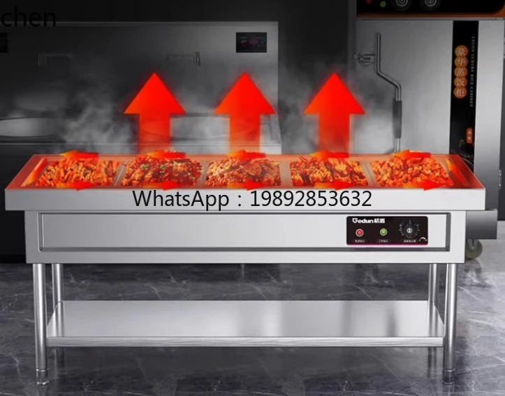 

Коммерческий рабочий стол для приготовления рисовой столовой, горячая посуда, грузовик для фаст-фуда из нержавеющей стали, маленький