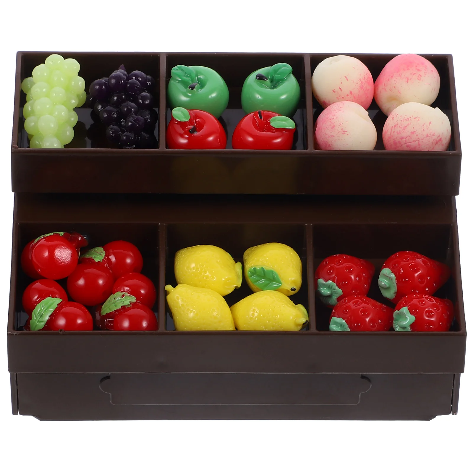 

Decorate Miniature Food Toys on Shelves Models Plastic House Vegetable Rack Statue