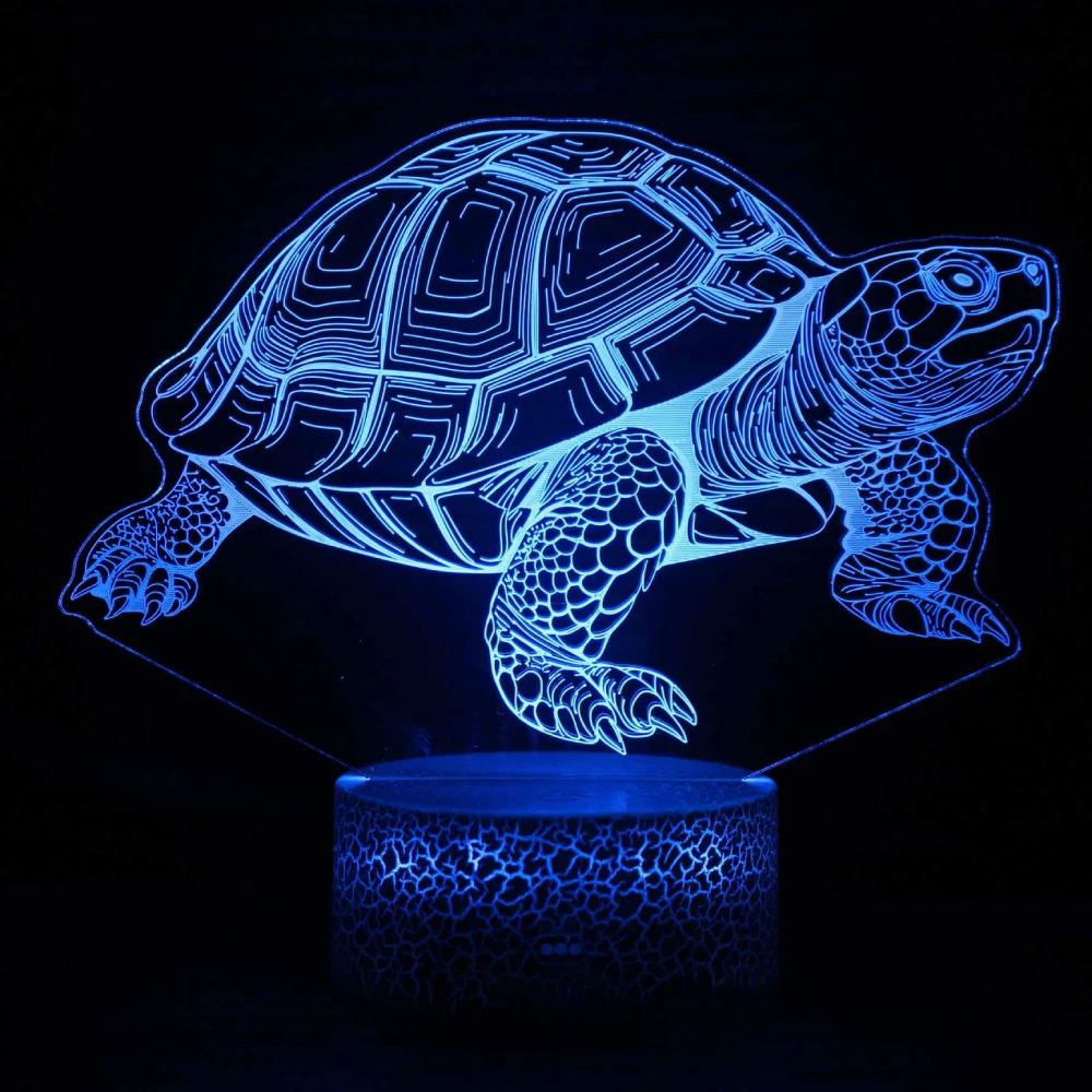 

Nighdn Turtle 3D Illusion Lamp LED Night Light for Kids Room Decor 7 Colors Nightlight Birthday Party Holiday Gifts for Child
