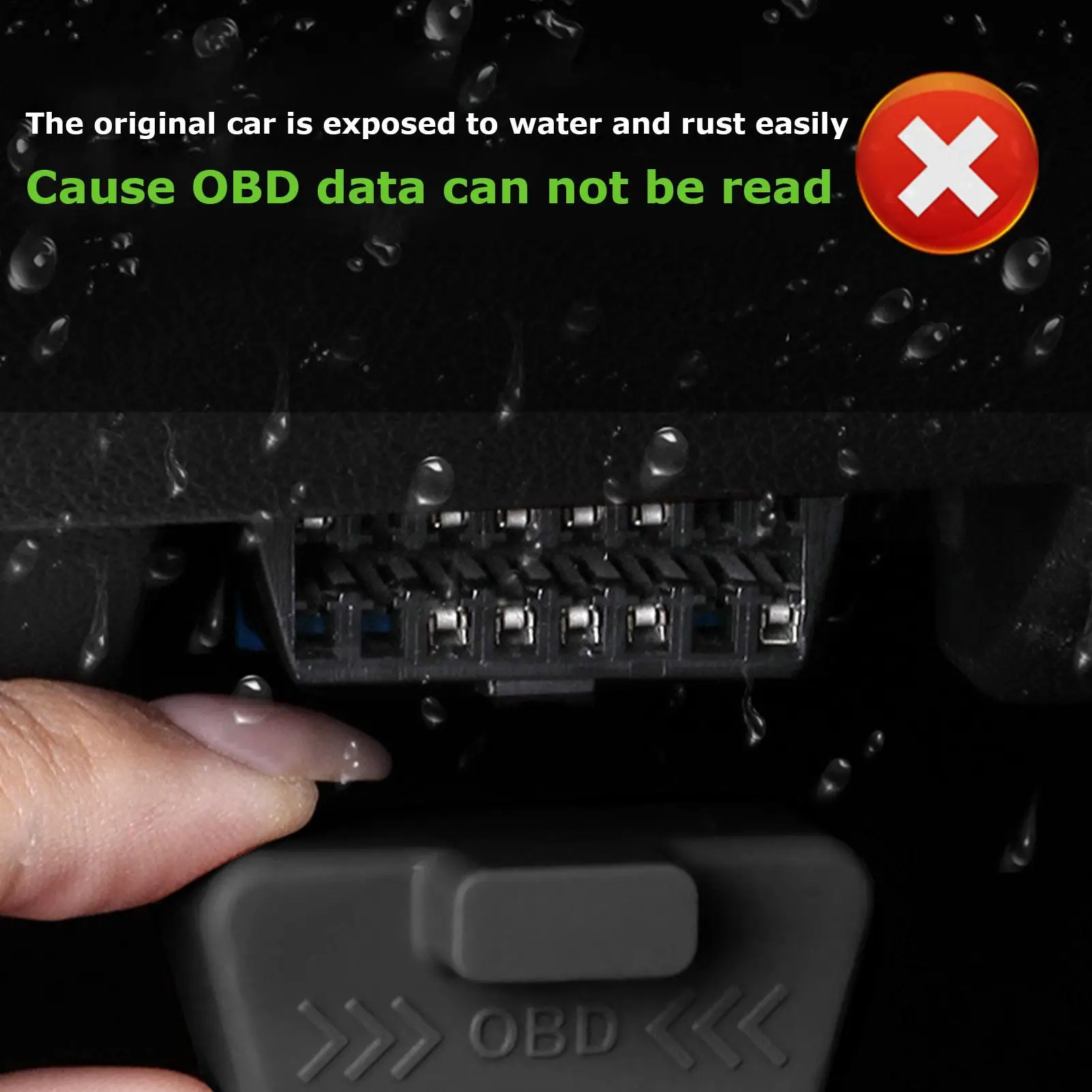 Universal vehicle silicone OBD diagnostic waterproof and anti rust interface protective cover accessories