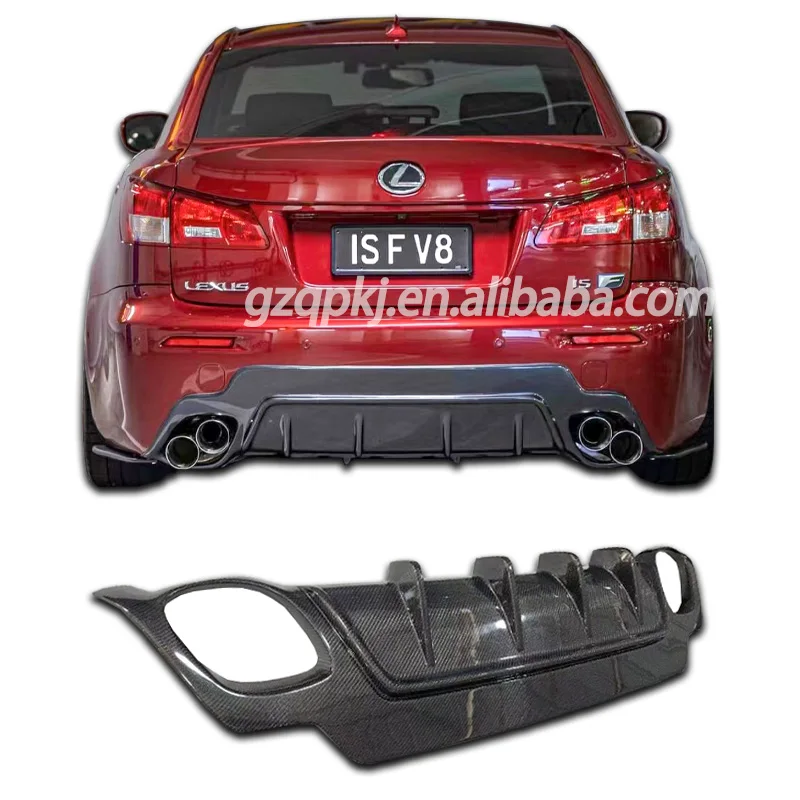 

Suitable for Lexus isF upgraded carbon fiber rear diffuser back lip TOMS style spoiler is250300 upgraded ISF body kit