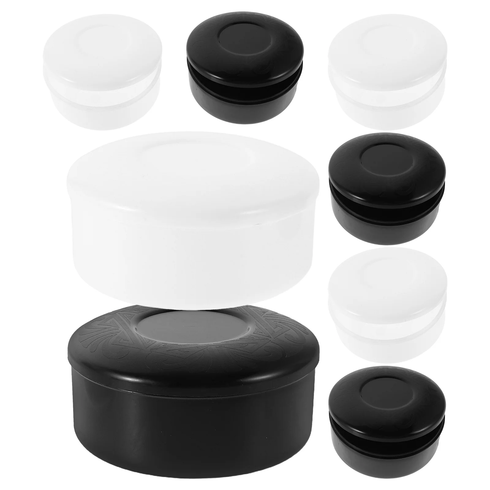 

4Pairs Chess Storage Box Black White Plastic Organizer Lidded Case for Go Game Pieces Holder Portable Game Piece Container