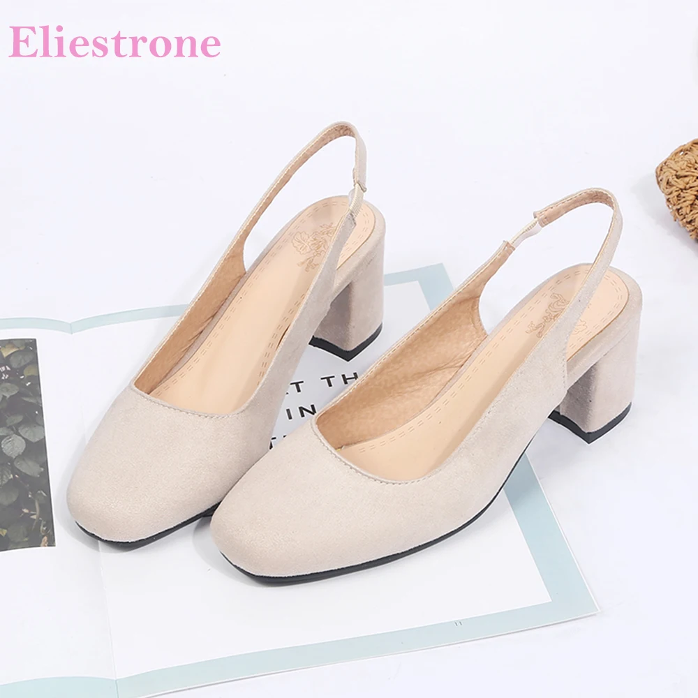 Summer Fashion Chunky Heel Slingback Sandals for Woomen Oversized Lady Casual Shoes Large Small Plus Size 12 32 46 40 52