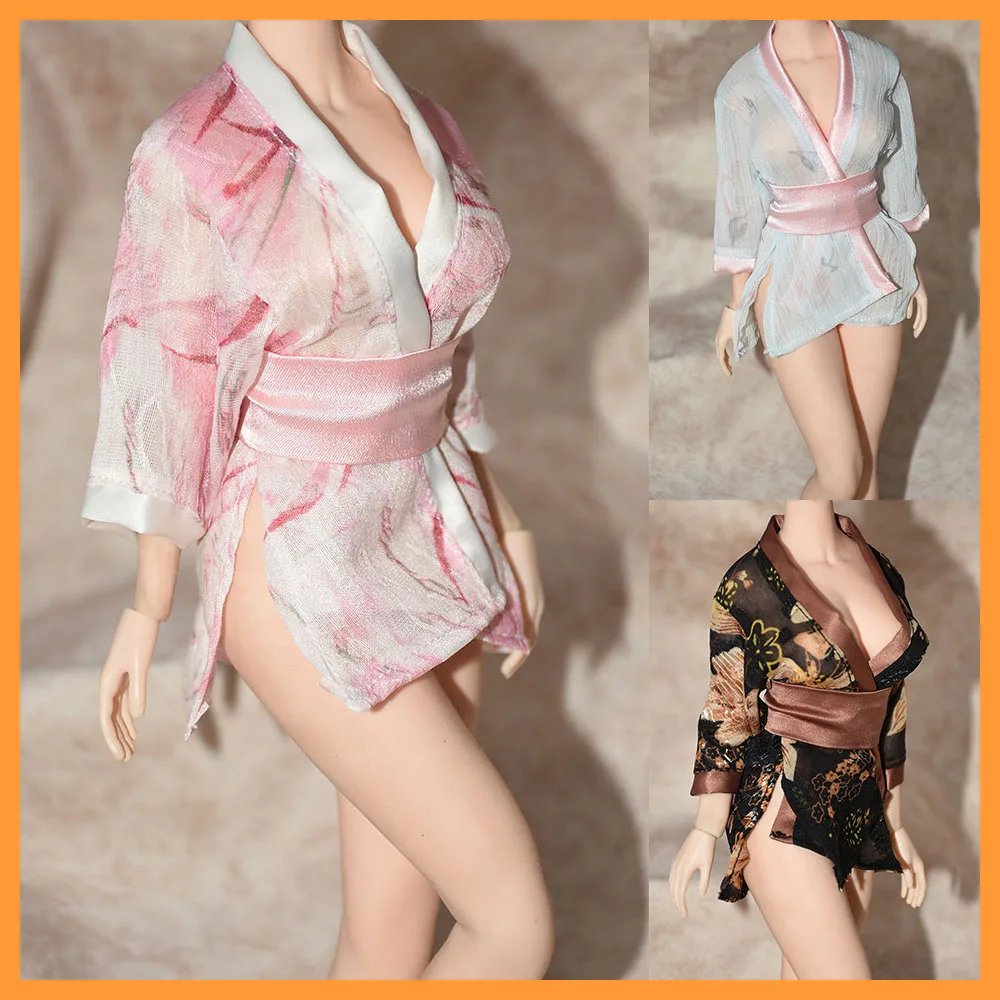 1/6 Scale Female Soldiers Improved Short Kimono Ancient Style Yukata Clothes Set for 12-inch Action Figure Body Model