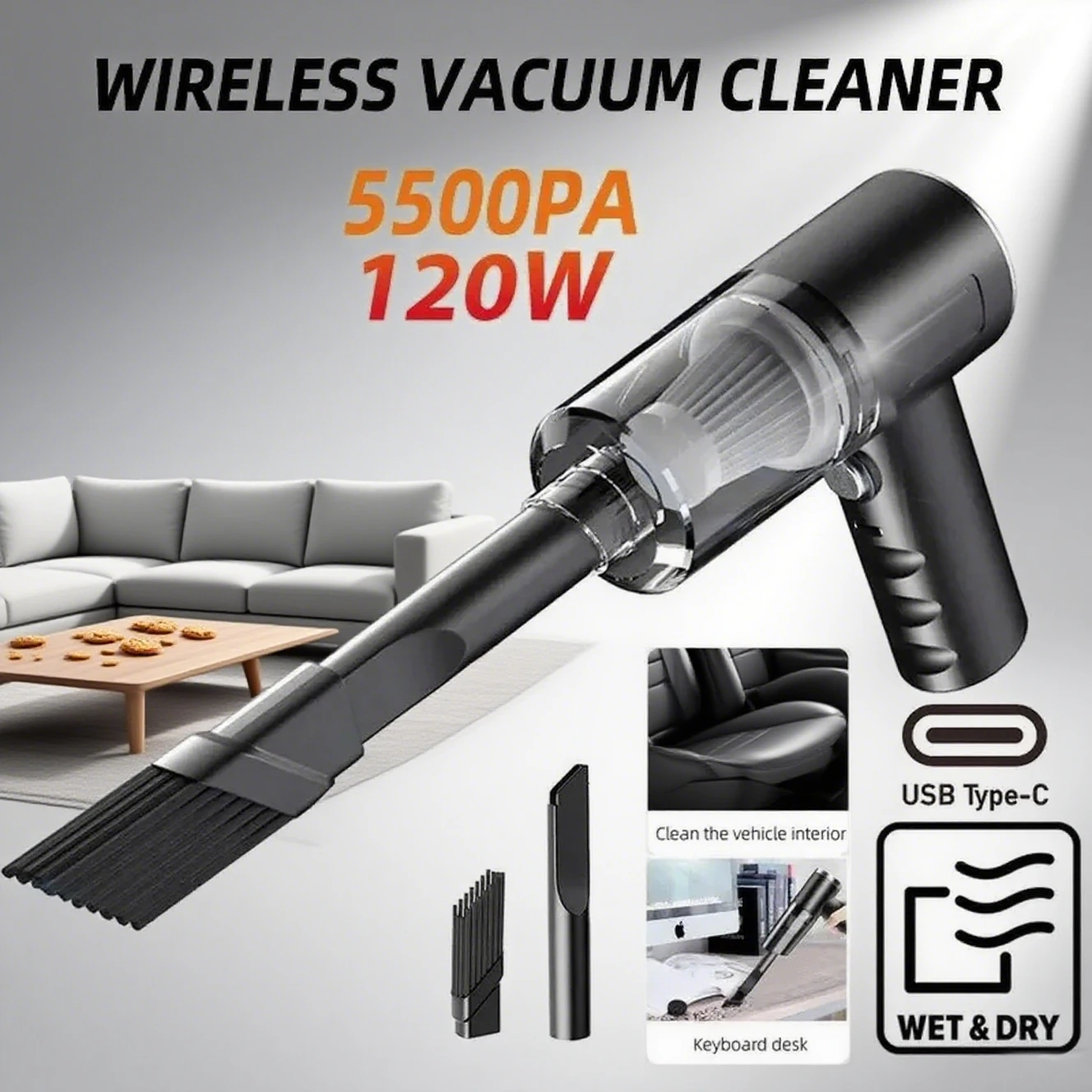 مكنسة كهربائية صغيرة محمولة جديدة للمركبات متعددة الأغراض مضخة منزلية صغيرة مكنسة كهربائية محمولة للسيارة