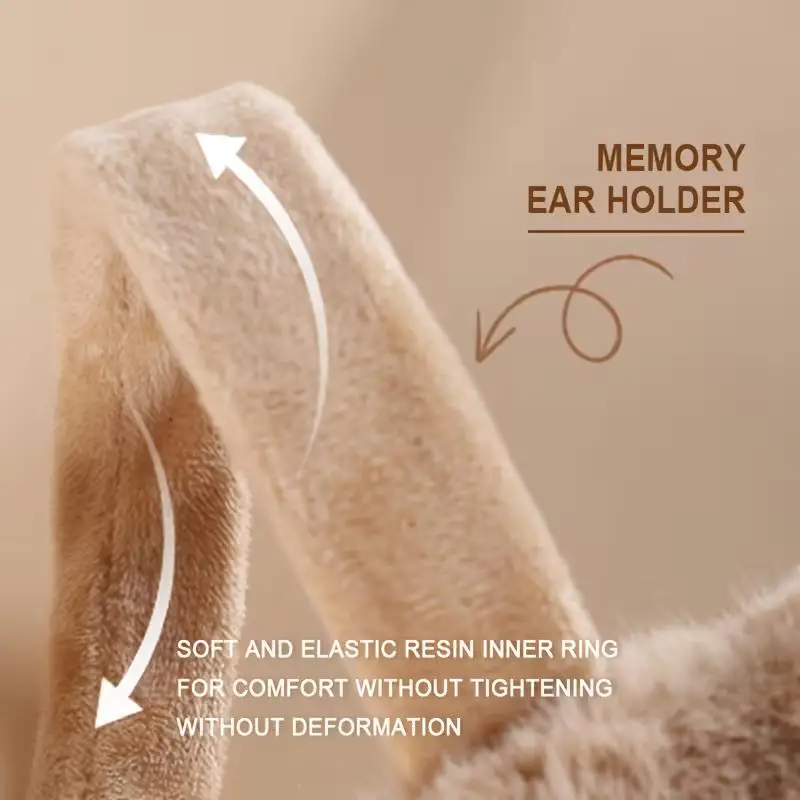 المرأة القطيفة تدفئة الأذن الشتاء لينة طوي لمط يفشل الأذن الطقس البارد المحمولة الشتاء اكسسوارات التنقل في الهواء الطلق