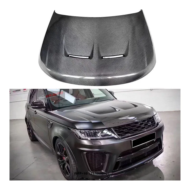 

For 13-22 Rover Sport Dry Carbon Bumper with Exhaust Cut-Outs Bolt-On