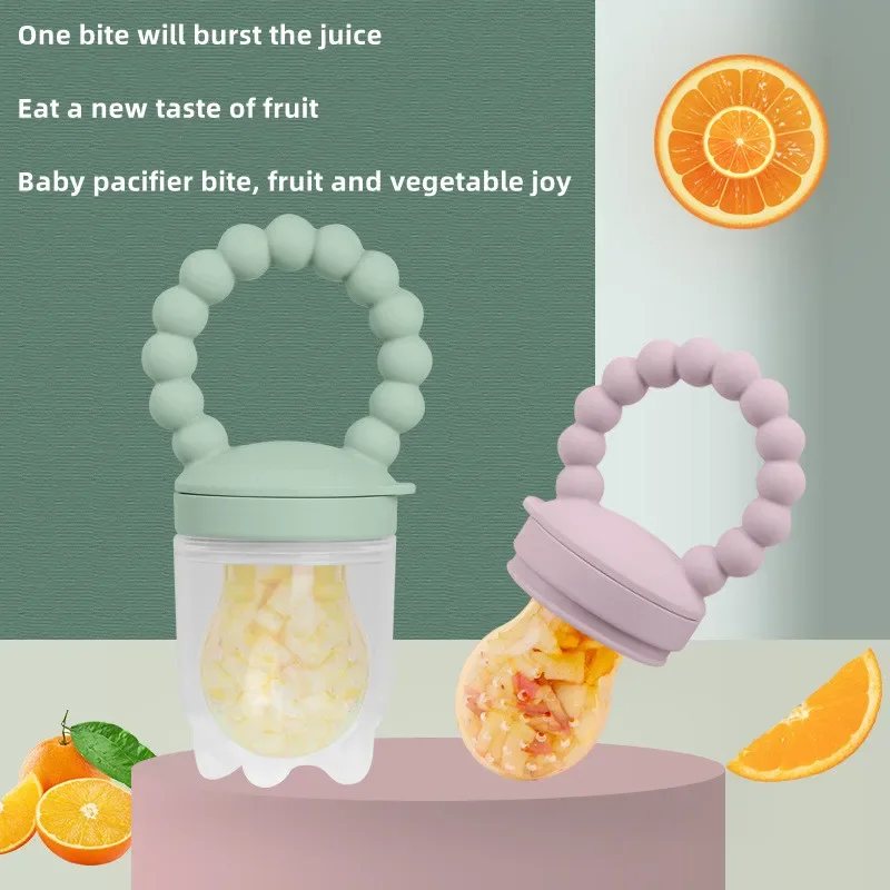 Hot Sale Custom Food Grade Siliconen Baby Fruit En Groente Fopspeen Feeder Baby Bite Feeder