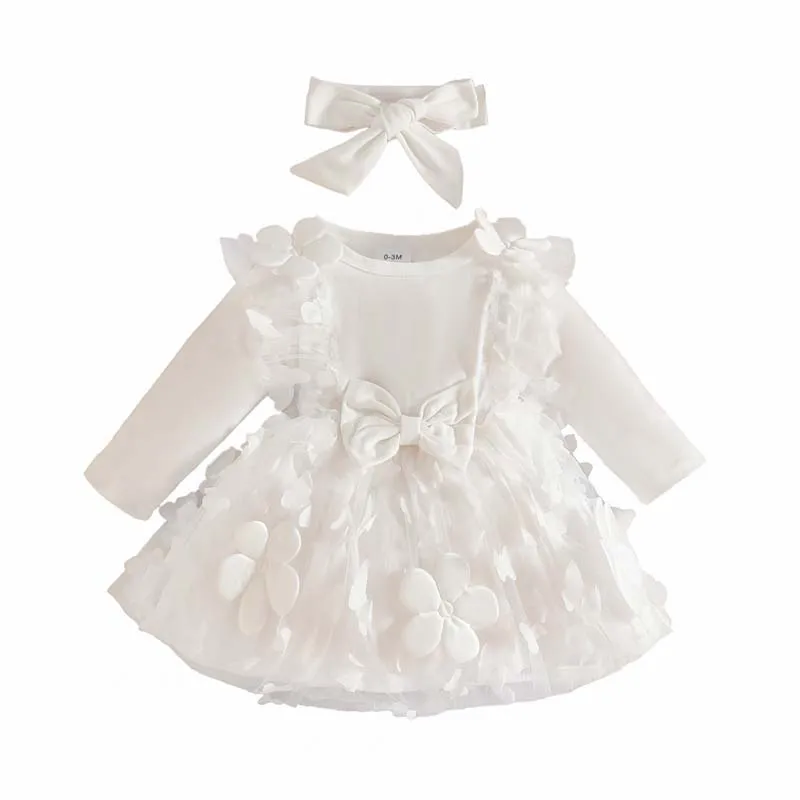 Newborn Girl Clothes Baby Skirts 0 To 18 Months Princess Dress White Butterfly Mesh Patchwork Dresses Fashion Baby Girl Clothing